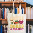 Crochet Coffee Reading Books Crocheter Crocheting Canvas Tote Bag Crochet Coffee Reading Books Crocheter Crocheting Canvas Tote Bag