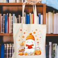 Cute Beanie Ghost Bookworm Cozy Book Reading Halloween Canvas Tote Bag