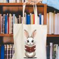 Cute Bookworm Bunny Reading For Kids And Teachers Canvas Tote Bag Cute Bookworm Bunny Reading For Kids And Teachers Canvas Tote Bag