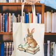 Cute Bunny Reading Book Glasses Bookworm Canvas Tote Bag