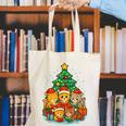 Cute Cats Reading Books Christmas Tree Canvas Tote Bag Cute Cats Reading Books Christmas Tree Canvas Tote Bag