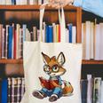 Cute Coyote With Book I Kids Coyote Canvas Tote Bag Cute Coyote With Book I Kids Coyote Canvas Tote Bag