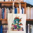 Cute Dragon Reading a Book Bookworm For Men Women Kid Canvas Tote Bag Cute Dragon Reading a Book Bookworm For Men Women Kid Canvas Tote Bag
