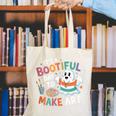Cute Ghost Book Halloween Spooky Boo School Art Teacher Canvas Tote Bag Cute Ghost Book Halloween Spooky Boo School Art Teacher Canvas Tote Bag