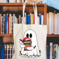 Cute Ghost Holding Books Bookish Christmas Canvas Tote Bag