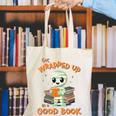 Cute Halloween Teacher Librarian Mummy Reading Books Canvas Tote Bag Cute Halloween Teacher Librarian Mummy Reading Books Canvas Tote Bag