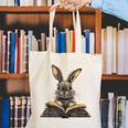 Cute Rabbit Bunny Book Lover Canvas Tote Bag Cute Rabbit Bunny Book Lover Canvas Tote Bag