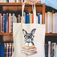 Cute Reading Bunny With Glasses Books Reader Book Bookworm Canvas Tote Bag