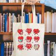 Cute Reading Hearts Valentine Day Book Lover Teacher Student Canvas Tote Bag Cute Reading Hearts Valentine Day Book Lover Teacher Student Canvas Tote Bag