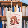 Cute Reading Outfit Book Lover Tee For Women Who Read Canvas Tote Bag