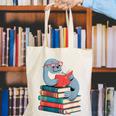 Cute Reading Seal On Books Book Lover Canvas Tote Bag Cute Reading Seal On Books Book Lover Canvas Tote Bag