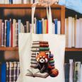 Cute Red Panda Reading Book Animal Bookworm Canvas Tote Bag