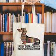 Dachshund Dog Dachshund Decor Books Nerds Dachshund Canvas Tote Bag