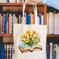Daffodils Flowers Book Floral Canvas Tote Bag
