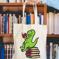 Dino Reading Read Reading Librarian Book Men Boys Kids Canvas Tote Bag Dino Reading Read Reading Librarian Book Men Boys Kids Canvas Tote Bag