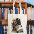 Dog Book Flower Canvas Tote Bag Dog Book Flower Canvas Tote Bag