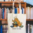 Dog Cooking The Books Canvas Tote Bag