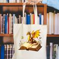 Dragon Fantasy Book Lover Bookish Reader Bookworm Wildflower Canvas Tote Bag Dragon Fantasy Book Lover Bookish Reader Bookworm Wildflower Canvas Tote Bag