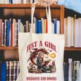 Dragon Just A Girl Who Loves Dragons And Books Canvas Tote Bag