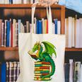 Dragon Reading Books Matching Bookworm Readers Librarian Canvas Tote Bag Dragon Reading Books Matching Bookworm Readers Librarian Canvas Tote Bag