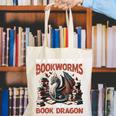 Dragon In A World Full Of Bookworms Be A Book Dragon Canvas Tote Bag