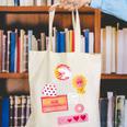 Dungeon Crawler Carl Colorful Sticker Collage LitRPG Book Canvas Tote Bag