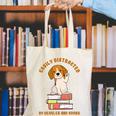 Easily Distracted By Beagles And Books Beagle Dog Canvas Tote Bag