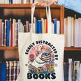 Easily Distracted By Books Read Goose Lover Bookworm Reading Canvas Tote Bag