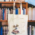 Easily Distracted By Dogs And Books Reader Animal Dog Canvas Tote Bag Easily Distracted By Dogs And Books Reader Animal Dog Canvas Tote Bag