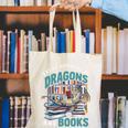 Easily Distracted By Dragons And Books Bookworm Canvas Tote Bag Easily Distracted By Dragons And Books Bookworm Canvas Tote Bag