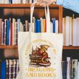 Easily Distracted By Dragons And Books Fantasy Book Lover Canvas Tote Bag