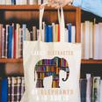 Easily Distracted By Elephants And Books Elephant Canvas Tote Bag