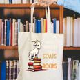 Easily Distracted By Goats And Books Goats And Book Reading Canvas Tote Bag Easily Distracted By Goats And Books Goats And Book Reading Canvas Tote Bag