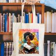 Educated Afro Girl Reading Book Lover History Month Canvas Tote Bag Educated Afro Girl Reading Book Lover History Month Canvas Tote Bag