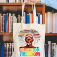 Education Is Freedom Afro Books Canvas Tote Bag