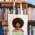 Education Is Freedom Teacher Books History Month Canvas Tote Bag Education Is Freedom Teacher Books History Month Canvas Tote Bag