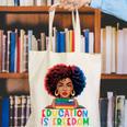 Education Is Freedom History Girl Women Book Lover Canvas Tote Bag