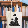 Emily Dickinson Reading A Book Canvas Tote Bag