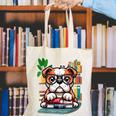 English Bulldog Reading a Book Dog Canvas Tote Bag English Bulldog Reading a Book Dog Canvas Tote Bag