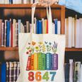 Equal Rights Book Flower Resist 86 47 Feminist Women Rights Canvas Tote Bag
