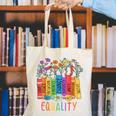 Equality Book LGBTQ Wildflowers Equal Rights Gay Kindness Canvas Tote Bag