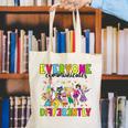 Everyone Communicates Differently Book Teacher Outfit Canvas Tote Bag