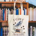 F-CAW-F Crow Book Lover Reader Gothic Humor Canvas Tote Bag F-CAW-F Crow Book Lover Reader Gothic Humor Canvas Tote Bag