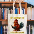 F-CAW-F I'm Reading Chicken Book Lover Introvert Meme Canvas Tote Bag
