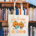 Fall In Love With Reading Thanksgiving Pumpkin Book Lover Canvas Tote Bag