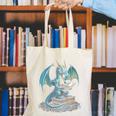 Fantasy Dragon Reading Magical Book Lover Halloween Vibes Canvas Tote Bag Fantasy Dragon Reading Magical Book Lover Halloween Vibes Canvas Tote Bag