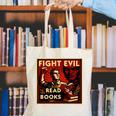 Fight Evil Read Books Propaganda Poster Canvas Tote Bag Fight Evil Read Books Propaganda Poster Canvas Tote Bag