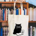 First Of All I’m A Delight Cute Cat Books Coffee Humor Canvas Tote Bag
