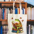 Frog & Toad Fishing Vintage Classic Book Frog Reading Book Canvas Tote Bag