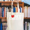 Fun I Love My Library Book Reader Bookworm Librarian Costume Canvas Tote Bag Fun I Love My Library Book Reader Bookworm Librarian Costume Canvas Tote Bag